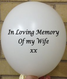 Memorial Balloons In Loving Memory of Wife